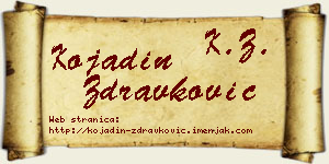 Kojadin Zdravković vizit kartica